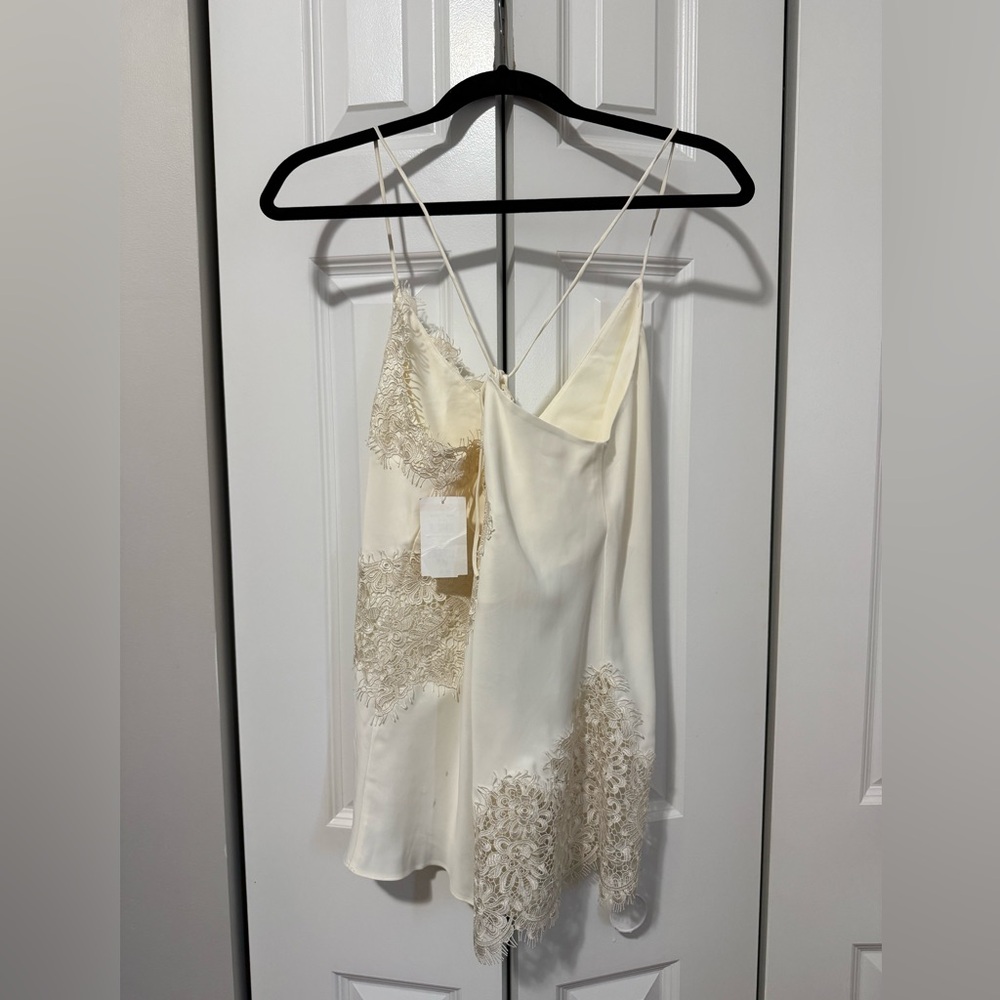 NWT RÓHE Satin Lace-Trim Cami Top (Size 42/US L) - Picture 5 of 8